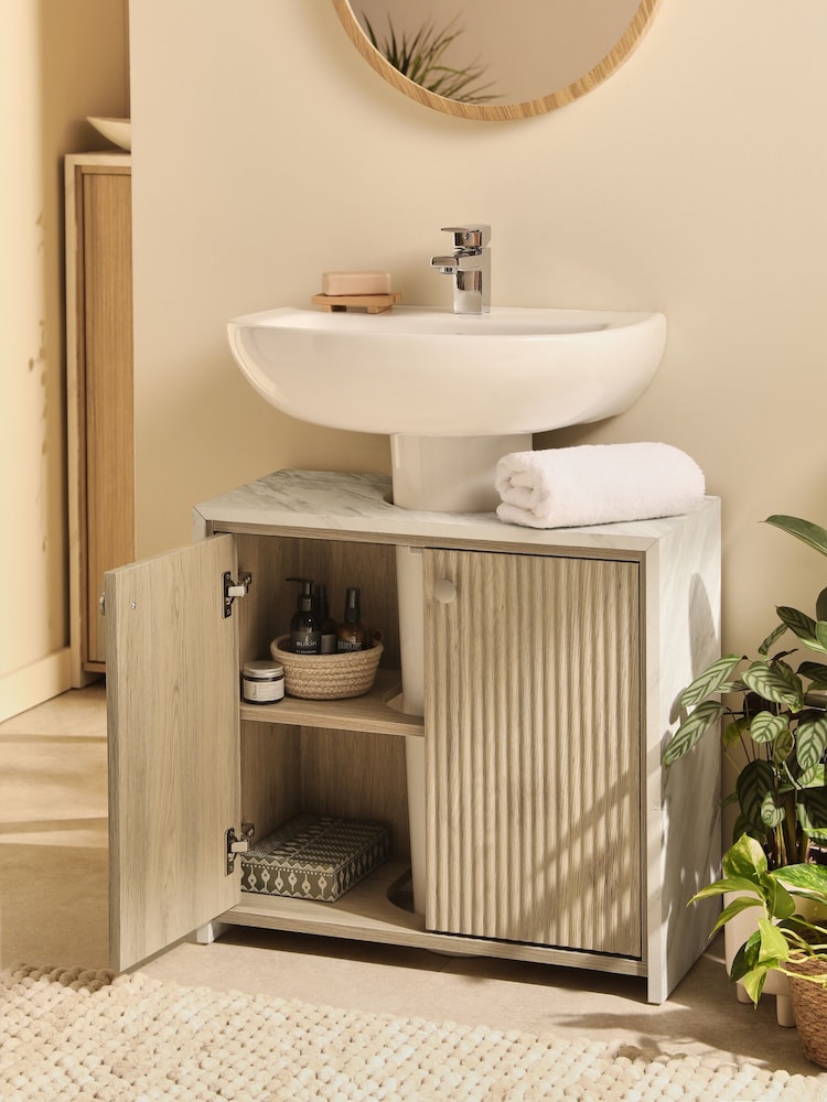 Natural Rib Kendrick Under Sink Storage Cabinet Unit - Image 2 of 11 Natural Rib Kendrick Under Sink Storage Cabinet Unit - Image 2 of 11