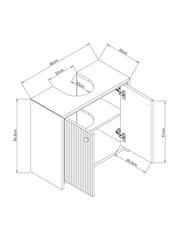 Natural Rib Kendrick Under Sink Storage Cabinet Unit - Image 4 of 11