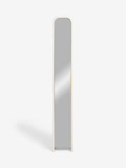 Light Natural Mia Mirrored Tall Boy Storage Console - Image 9 of 9