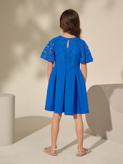 Azul cobalto - Vestido de mergulho de renda (3-16anos) - Imagem 3 de 8