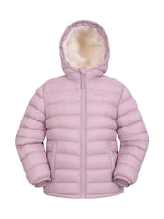 Mountain Warehouse Pink Light Kids Seasons Water Resistant Faux Fur Lined Padded Jacket - Image 1 of 6