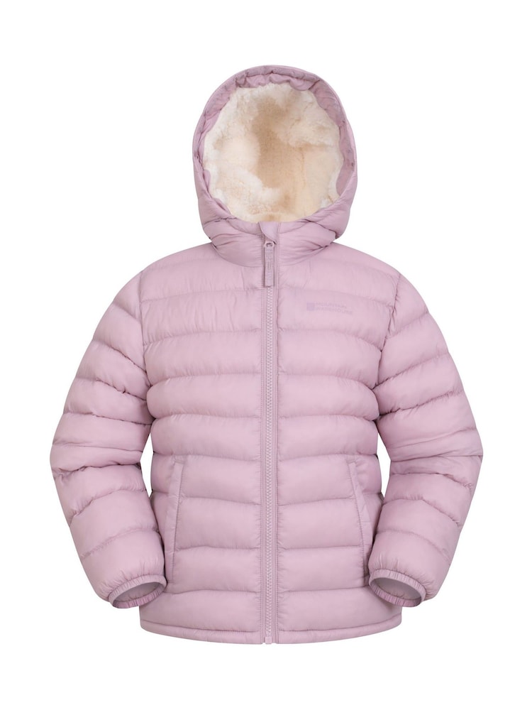 Mountain Warehouse Pink Light Kids Seasons Water Resistant Faux Fur Lined Padded Jacket - Image 1 of 6
