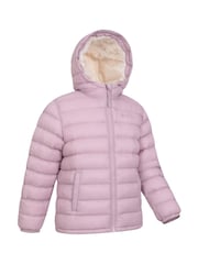 Mountain Warehouse Pink Light Kids Seasons Water Resistant Faux Fur Lined Padded Jacket - Image 2 of 6