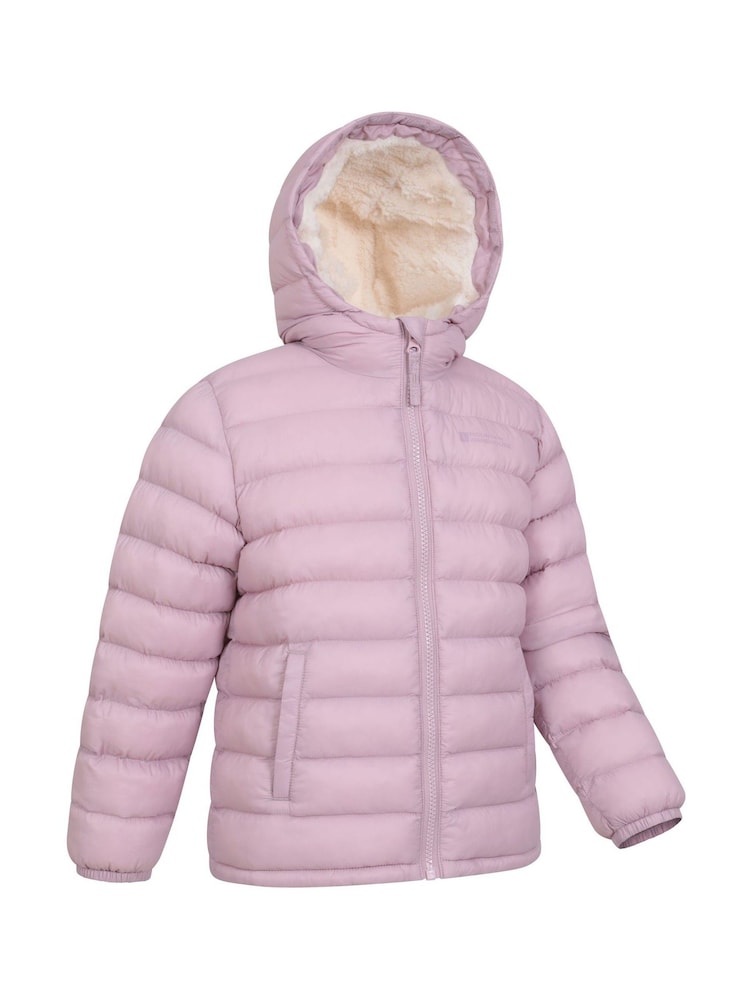 Mountain Warehouse Pink Light Kids Seasons Water Resistant Faux Fur Lined Padded Jacket - Image 2 of 6