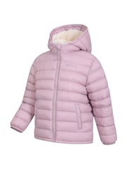 Mountain Warehouse Pink Light Kids Seasons Water Resistant Faux Fur Lined Padded Jacket - Image 4 of 6