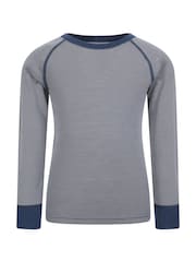 رمادي - Mountain Warehouse Merino II Kids Round Neck Thermal Top - صورة 1 من 5