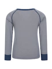 رمادي - Mountain Warehouse Merino II Kids Round Neck Thermal Top - صورة 3 من 5