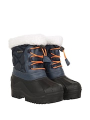 Mountain Warehouse Blue Arctic Junior Waterproof Fleece Lined Adaptive Snow Boots - Image 3 of 8