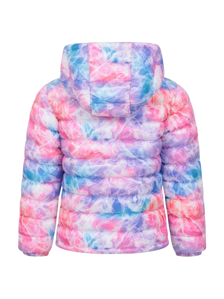 Mountain Warehouse Light Pink Seasons Kids Printed Water-Resistant Padded Jacket - Image 3 of 5