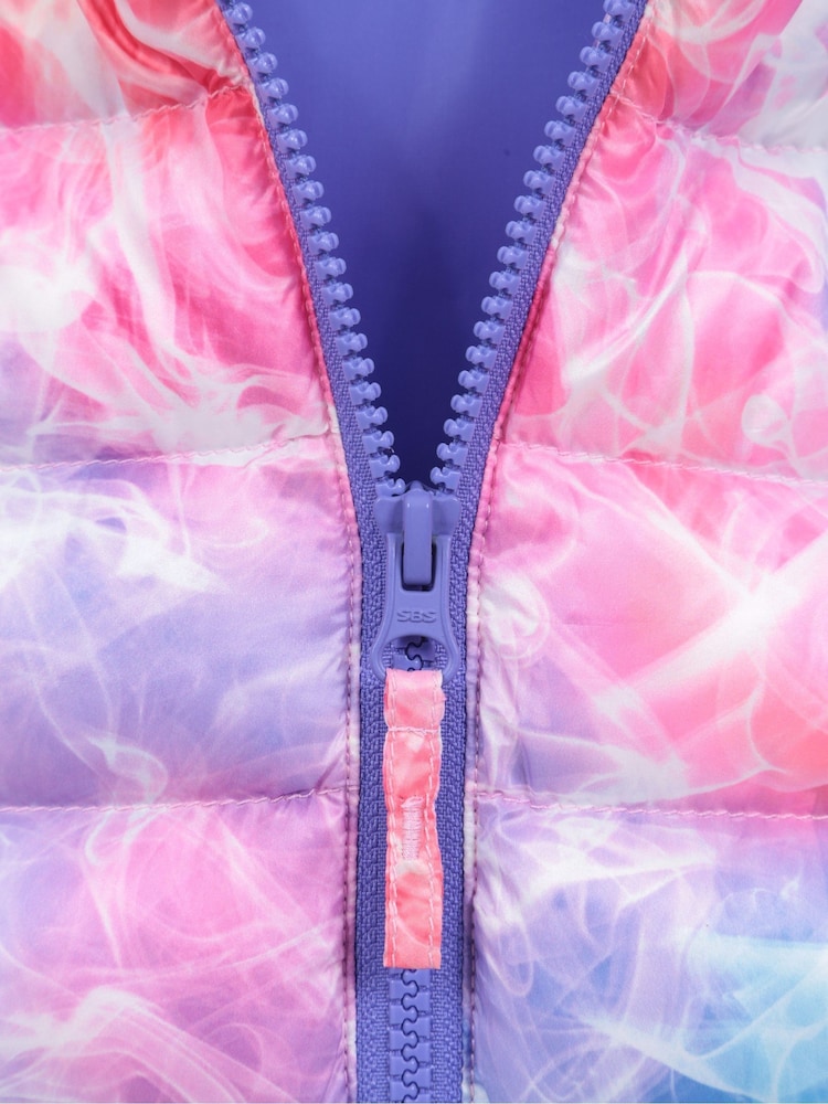 Mountain Warehouse Light Pink Seasons Kids Printed Water-Resistant Padded Jacket - Image 4 of 5