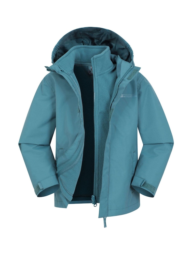 Mountain Warehouse Blue Kids Fell 3-In-1 Water Resistant Jacket - Image 1 of 7