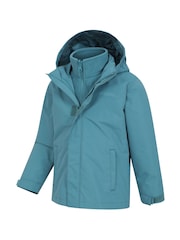 Mountain Warehouse Blue Kids Fell 3-In-1 Water Resistant Jacket - Image 4 of 7