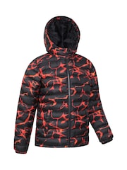Mountain Warehouse Orange/Black Seasons Kids Printed Water-Resistant Padded Jacket - Image 2 of 5