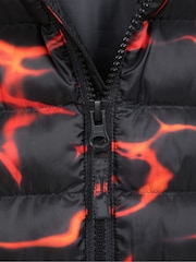 Mountain Warehouse Orange/Black Seasons Kids Printed Water-Resistant Padded Jacket - Image 5 of 5