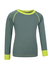 Mountain Warehouse Green Merino II Kids Round Neck Thermal Top - Image 1 of 5
