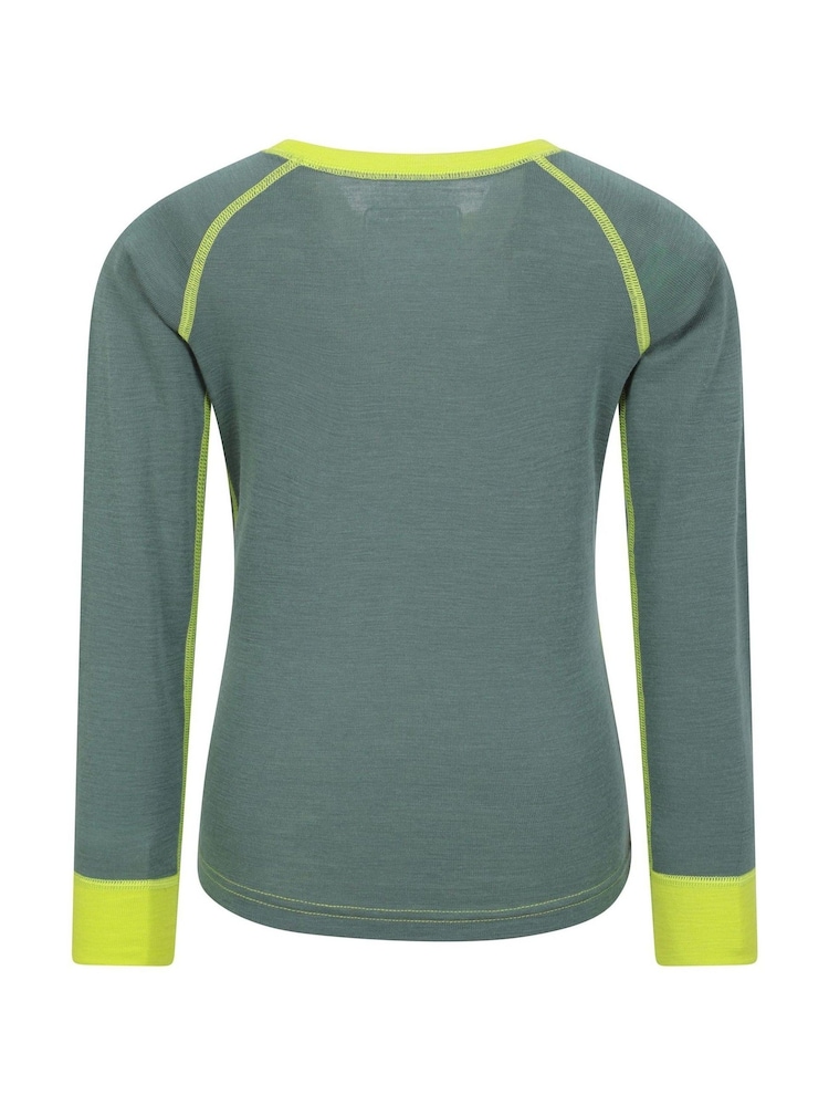 Mountain Warehouse Green Merino II Kids Round Neck Thermal Top - Image 2 of 5