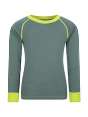 Mountain Warehouse Green Merino II Kids Round Neck Thermal Top - Image 3 of 5