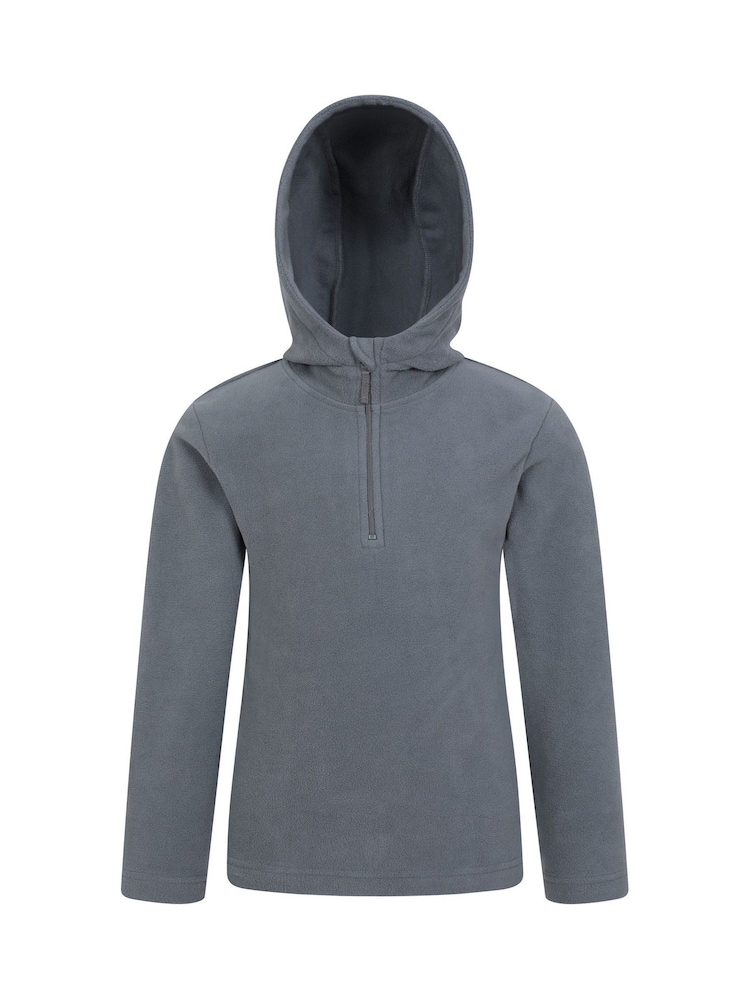 Gris - Mountain Warehouse Kids Camber II Fleece Hoodie - Imagen 1 de 5