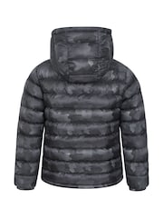 Negro oscuro - Mountain Warehouse Seasons Kids Printed Water-Resistant Padded Jacket - Imagen 2 de 5