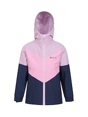 Mountain Warehouse Pink/Blue Lightning II Kids 3-in-1 Waterproof Jacket - Image 5 of 7