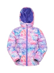 Rosa oscuro - Mountain Warehouse Seasons Kids Printed Water-Resistant Padded Jacket - Imagen 1 de 5