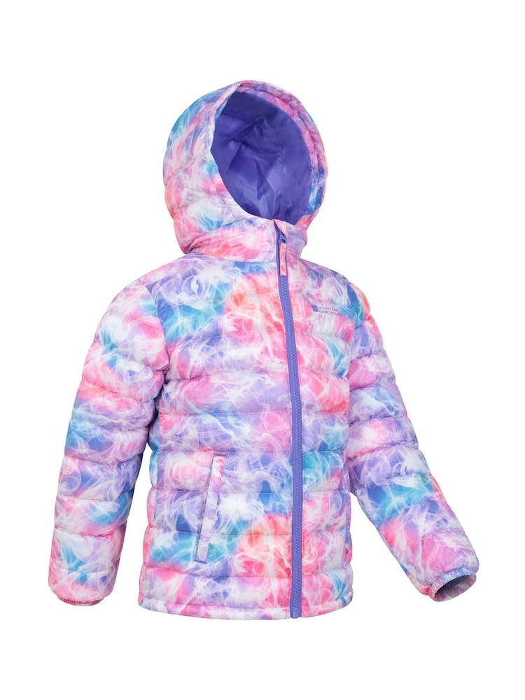 Rosa oscuro - Mountain Warehouse Seasons Kids Printed Water-Resistant Padded Jacket - Imagen 2 de 5