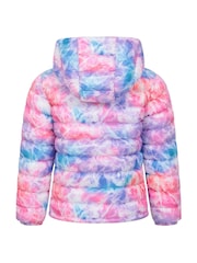 Rosa oscuro - Mountain Warehouse Seasons Kids Printed Water-Resistant Padded Jacket - Imagen 3 de 5