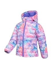 Rosa oscuro - Mountain Warehouse Seasons Kids Printed Water-Resistant Padded Jacket - Imagen 4 de 5