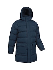 Mountain Warehouse Blue Kids Snow Water Resistant Fleece Lined Padded Jacket - Image 2 of 5