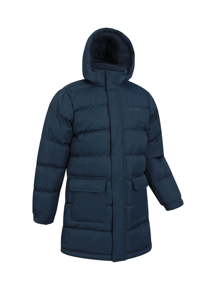 Mountain Warehouse Blue Kids Snow Water Resistant Fleece Lined Padded Jacket - Image 2 of 5