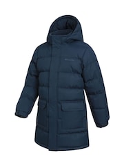 Mountain Warehouse Blue Kids Snow Water Resistant Fleece Lined Padded Jacket - Image 4 of 5