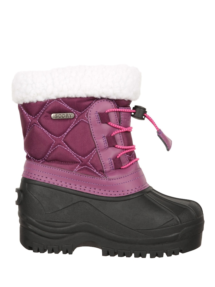 Mountain Warehouse Purple Arctic Junior Waterproof Fleece Lined Adaptive Snow Boots - Image 1 of 8