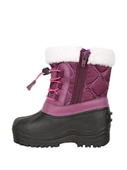Mountain Warehouse Purple Arctic Junior Waterproof Fleece Lined Adaptive Snow Boots - Image 2 of 8