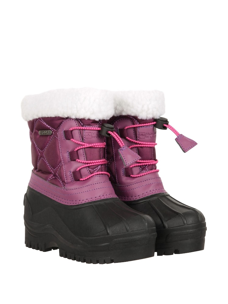 Mountain Warehouse Purple Arctic Junior Waterproof Fleece Lined Adaptive Snow Boots - Image 3 of 8