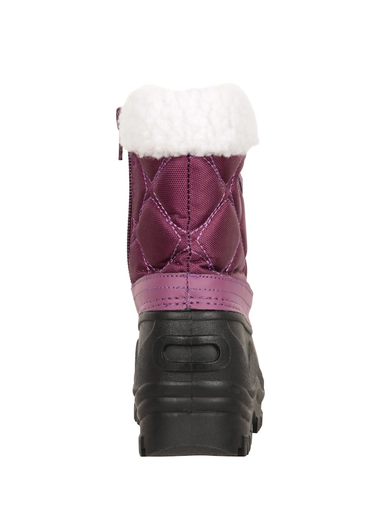 Mountain Warehouse Purple Arctic Junior Waterproof Fleece Lined Adaptive Snow Boots - Image 4 of 8