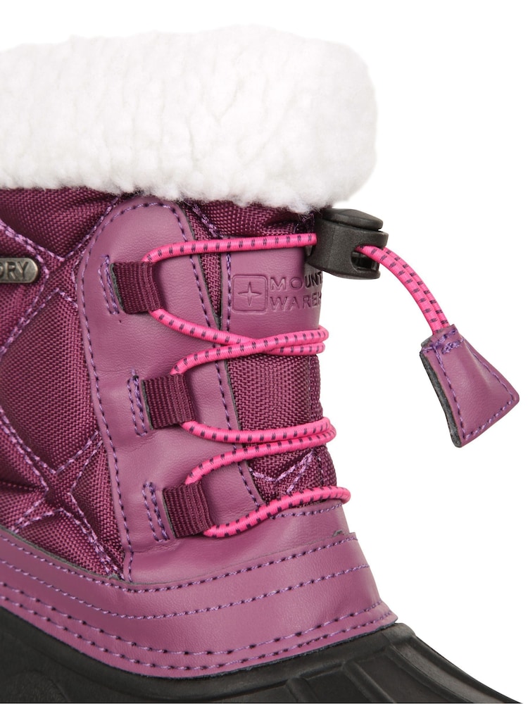 Mountain Warehouse Purple Arctic Junior Waterproof Fleece Lined Adaptive Snow Boots - Image 7 of 8