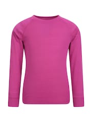 Mountain Warehouse Dark Pink Merino II Kids Round Neck Thermal Top - Image 1 of 5