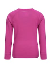 Mountain Warehouse Dark Pink Merino II Kids Round Neck Thermal Top - Image 2 of 5