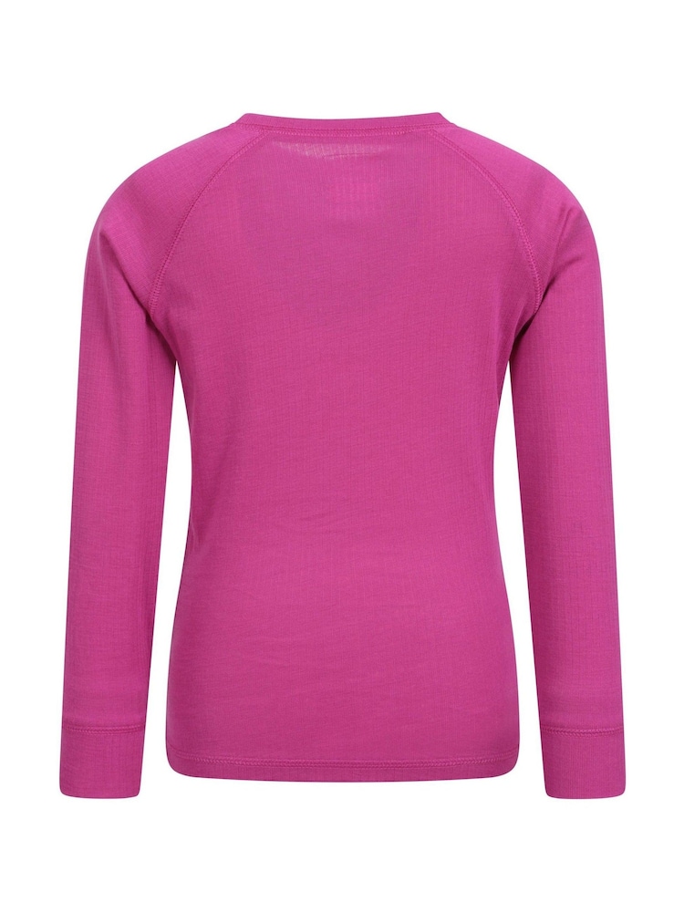 Mountain Warehouse Dark Pink Merino II Kids Round Neck Thermal Top - Image 2 of 5