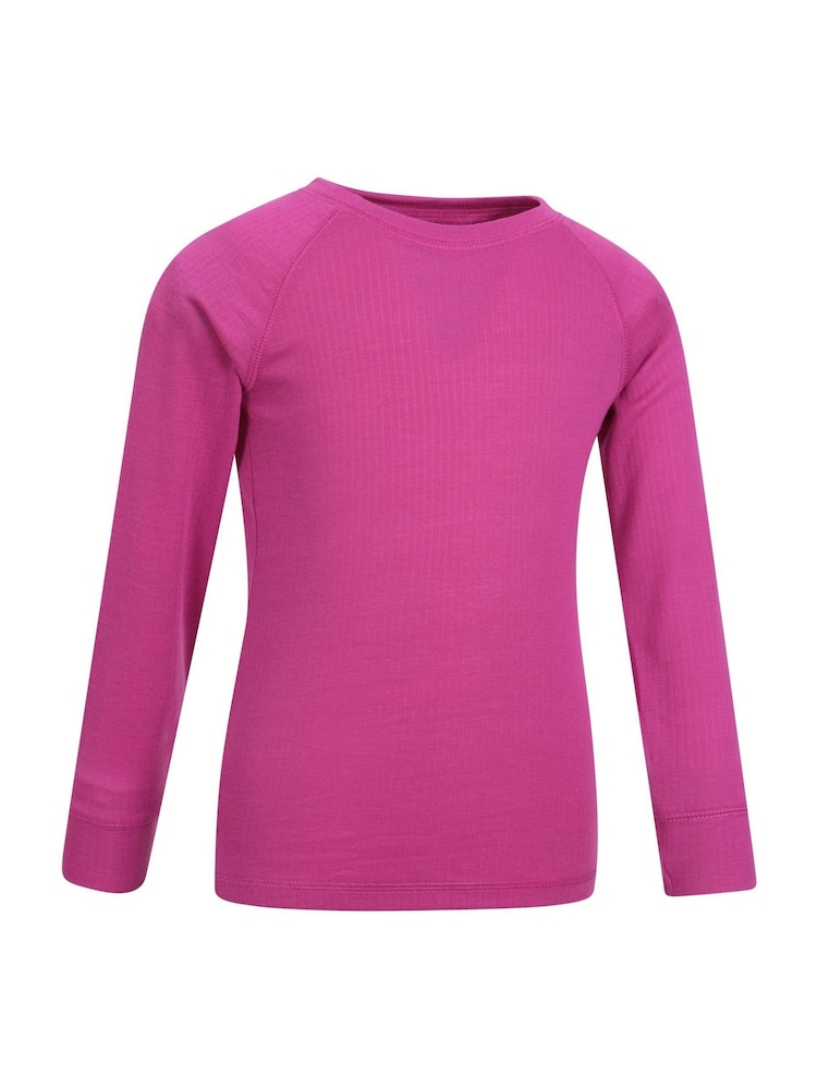 Mountain Warehouse Dark Pink Merino II Kids Round Neck Thermal Top - Image 3 of 5