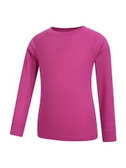 Mountain Warehouse Dark Pink Merino II Kids Round Neck Thermal Top - Image 4 of 5