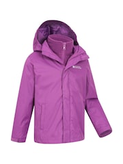 Mountain Warehouse Purple Kids Fell 3-In-1 Water Resistant Jacket - Image 2 of 7