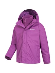 Mountain Warehouse Purple Kids Fell 3-In-1 Water Resistant Jacket - Image 4 of 7