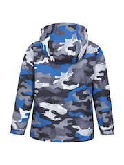 Mountain Warehouse Blue Grey Kids Mogal Printed Fleece Lined Snow Ski Jacket - Image 3 of 7