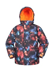 Mountain Warehouse Black Kids Mogal Printed Fleece Lined Snow Ski Jacket - Image 1 of 7