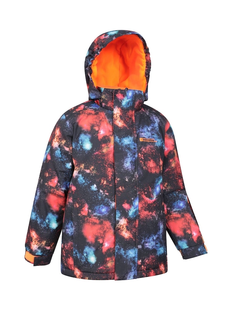 Mountain Warehouse Black Kids Mogal Printed Fleece Lined Snow Ski Jacket - Image 2 of 7
