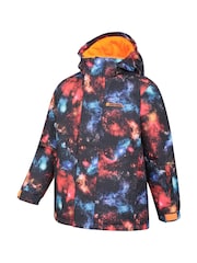 Mountain Warehouse Black Kids Mogal Printed Fleece Lined Snow Ski Jacket - Image 4 of 7