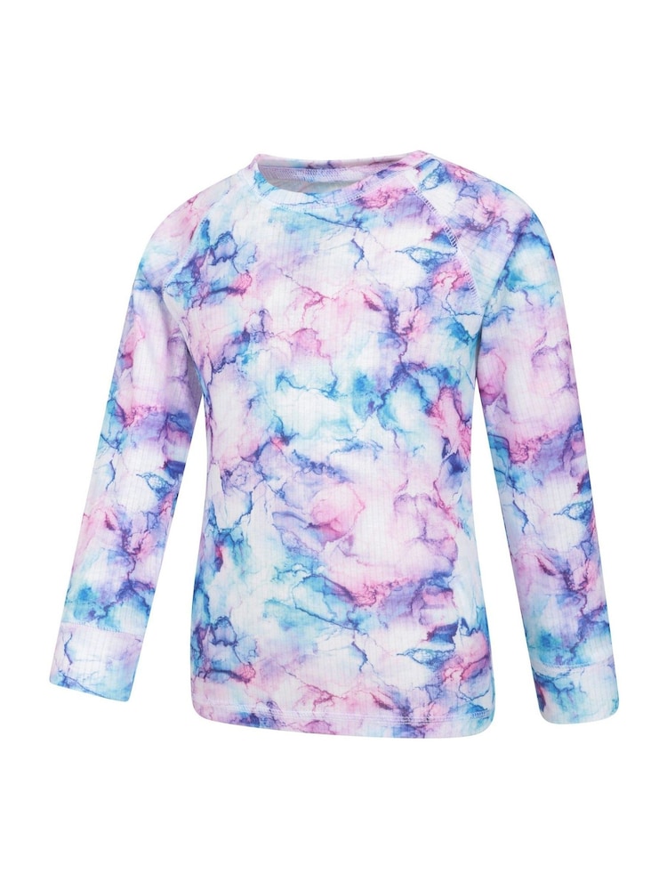 Mountain Warehouse Blue Kids Talus Printed Thermal Top And Joggers Set - Image 5 of 12