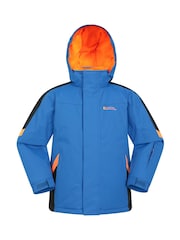 أزرق - Mountain Warehouse Kids Raptor Fleece Lined Snow Jacket - صورة 1 من 6
