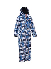 Mountain Warehouse Dark Blue Kids Cloud Printed Waterproof Fleece Lined Snowsuit - Image 2 of 7